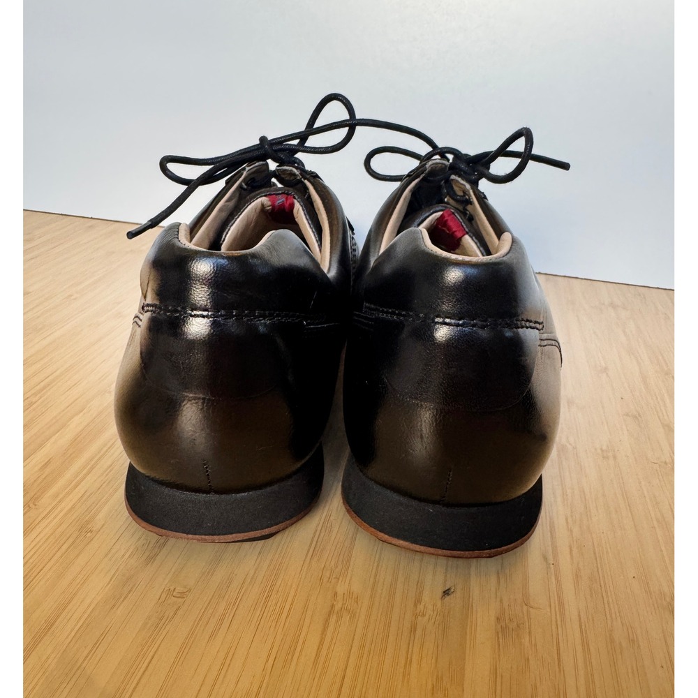 iTravel Men's Black Leather Square Toe Lace Up Dress Shoes Size 12 US - Picture 3 of 8